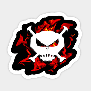 Fire Skull Sticker